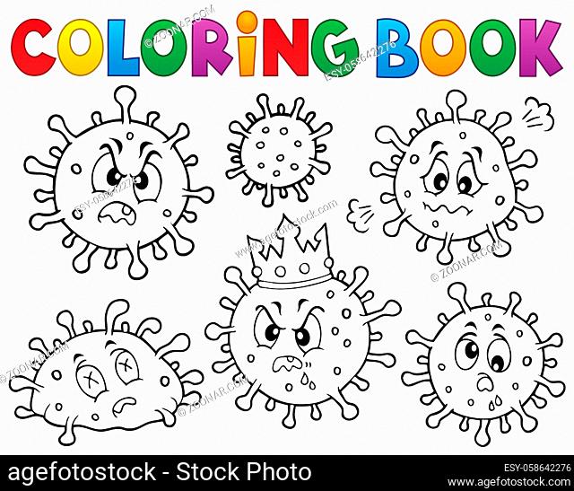 Coloring book viruses set 1 - picture illustration