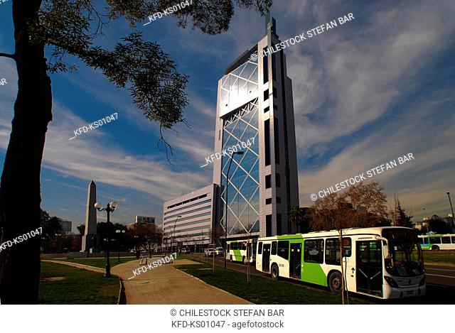 Chile, Santiago, Telefonica Building, Italy Square, Providencia
