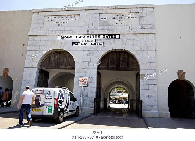 Grand Casemates Gates on site of water gate, Gibraltar, British Overseas Territory, England