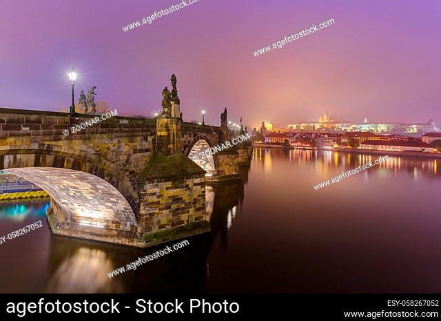 Charles bridge in Prague - Czech Republic - travel and architecture background