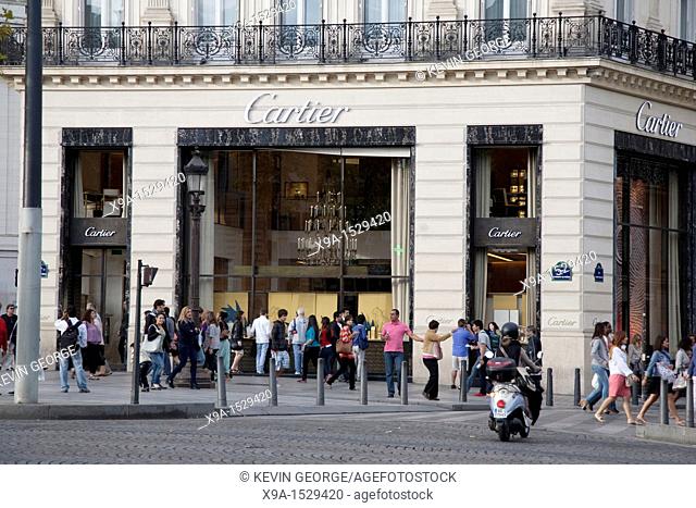 Cartier Shop on Champs-Elysees, Paris, France