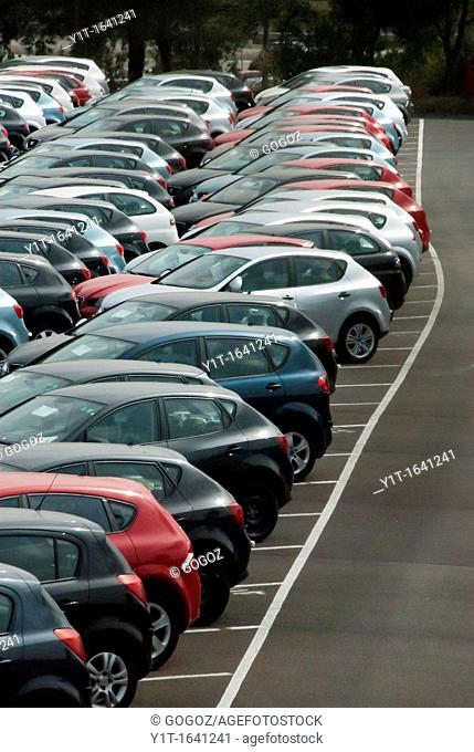 Cars in parking, industry