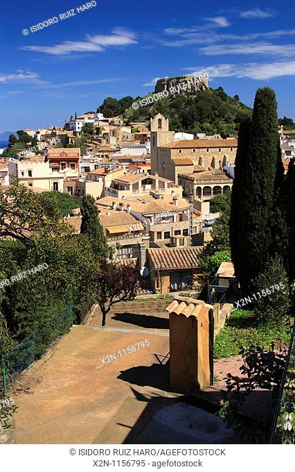 Begur village and castle Costa Brava Baix Empordà Girona Catalunya Spain