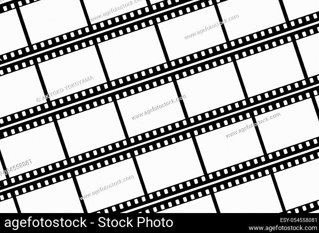 Photographic 35 mm film strip isolated on white background