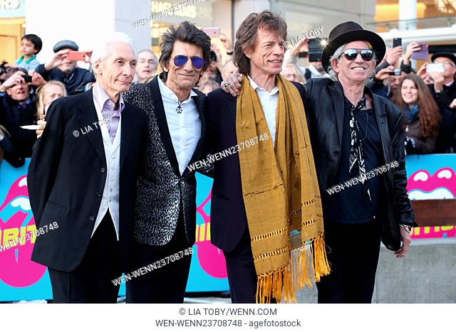 Opening Night Gala of The Rolling Stones 'Exhibitionism' at the Saatchi Gallery - Arrivals Featuring: Rolling Stones, Ronnie Wood, Mick Jagger