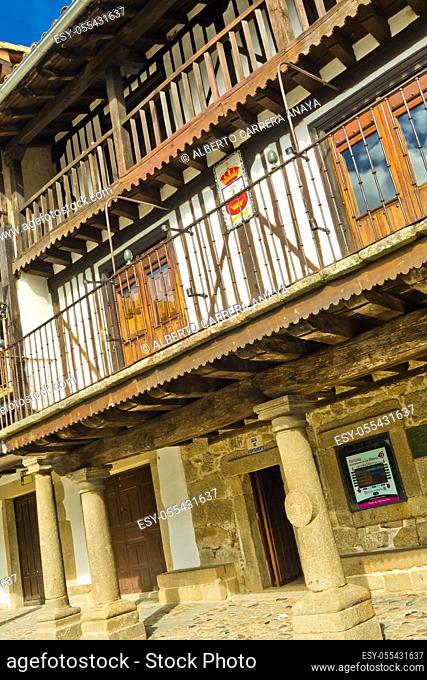 Main Square, Traditional Architecture, Medieval Town, Historic Artistic Grouping, Spanish Property of Cultural Interest, La Alberca, Salamanca, Castilla y León