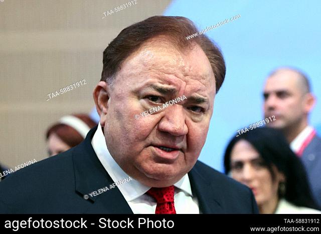 RUSSIA, MINERALNYE VODY - MAY 3, 2023: Republic of Ingushetia Head Makhmud-Ali Kalimatov attends the Caucasus Investment Exhibition at the MinvodyExpo...