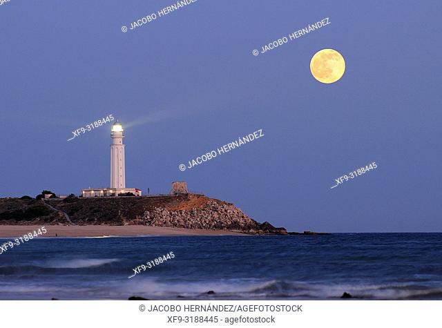 Lighthouse of Trafalgar Cape. Cádiz province. Andalucía. Spain