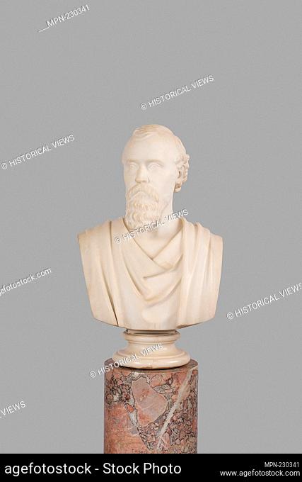 Mr. Potter Palmer - 1871 - Hiram Powers American, 1805–1873 - Artist: Hiram Powers, Origin: United States, Date: 1871, Medium: Carrera marble, Dimensions: 72