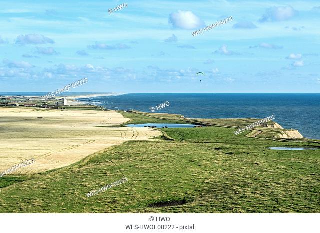 Denmark, Lemvig, coastal landscape as seen from Bovbjerg Fyr
