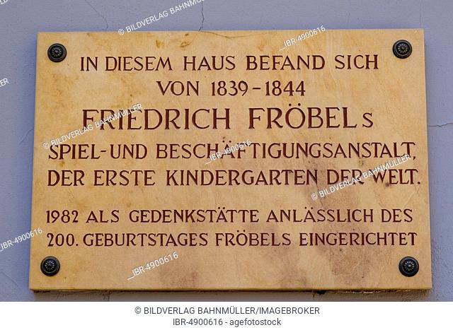 Fröbelhaus, Fröbel Museum, First Kindergarten in the World, Bad Blankenburg, Thuringia Forest, Thuringia, Germany