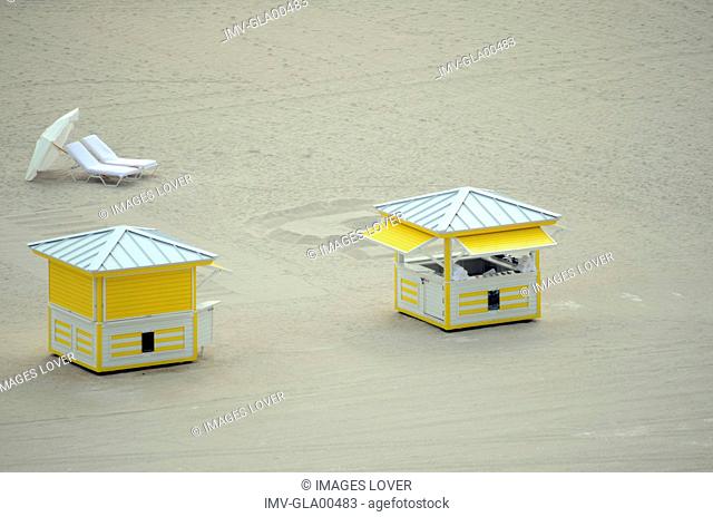 Stand on Beach of Miami, Florida, USA