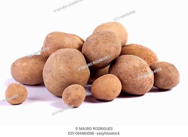 potatoes on white