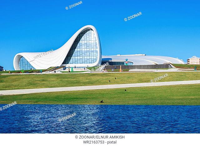 BAKU- DECEMBER 27: Heydar Aliyev Center on December 27, 2014 in Baku, Azerbaijan. Heydar Aliyev Center won the Design Museum#39;s Designs of the Year Award in...