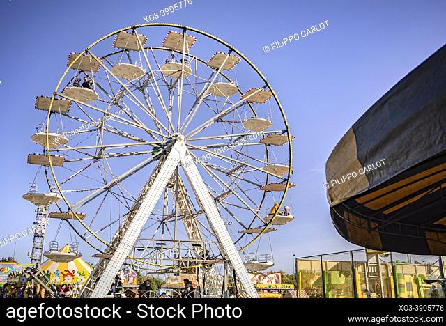 Ferris wheel detail in Amusement Park