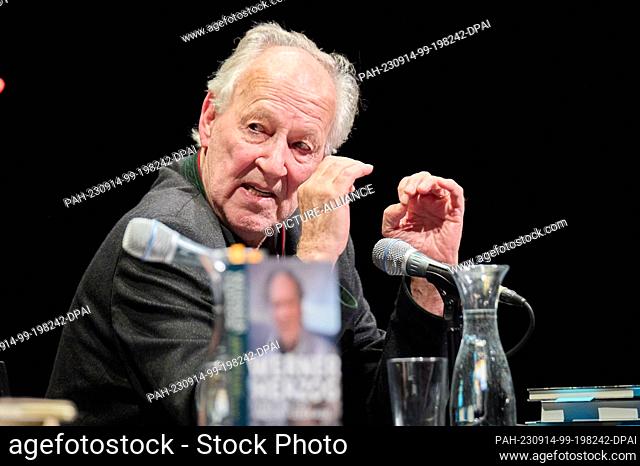 14 September 2023, Berlin: Werner Herzog, director, producer, actor, voice actor and writer sits in the Haus der Berliner Festspiele during the Berlin...