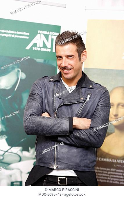 Singer and songwriter Francesco Gabbani during the charity concert Uomini InCanto to support the ANT association, dedicated to the assistance of cancer patients...