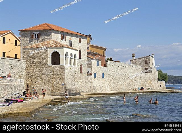 Bathing place, Novigrad, Istria, Croatia, Europe