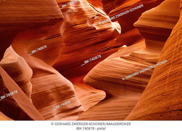 Sandstone formations, Lower Antelope Canyon, Slot Canyon, Arizona, USA, North America