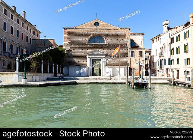 Church of San Marcuola, located in the Cannaregio district and overlooking the Grand Canal. Venice (Italy), May 31st, 2021