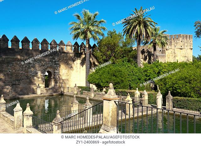 Gardens of the Alcazar of the Christian Kings, Cordoba. Andalusia, Spain