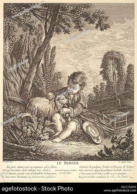 The Shepherd, ca.1753. Creator: Claude Augustin Duflos le Jeune
