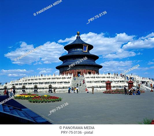 View of the hall of prayer for good harvest in Temple of Heaven, Beijing