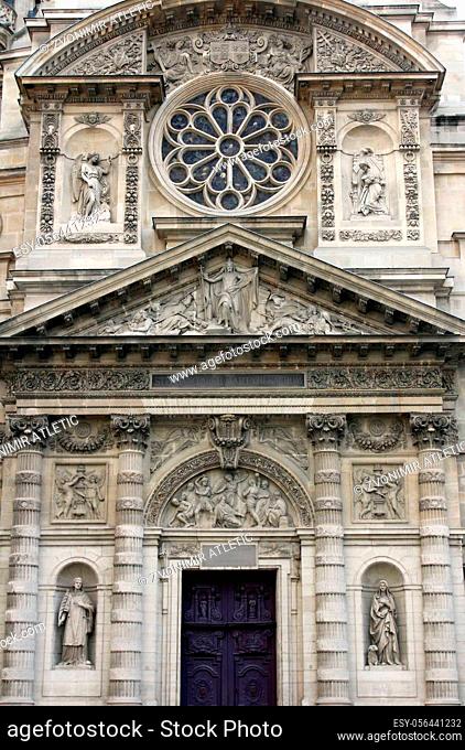 Portal of the Church Saint Etienne du Mont, Paris, France