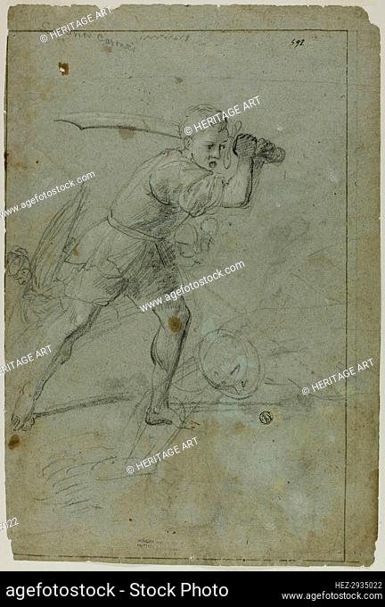 David Beheading Goliath (recto), c. 1621. Creator: Domenico Fiasella