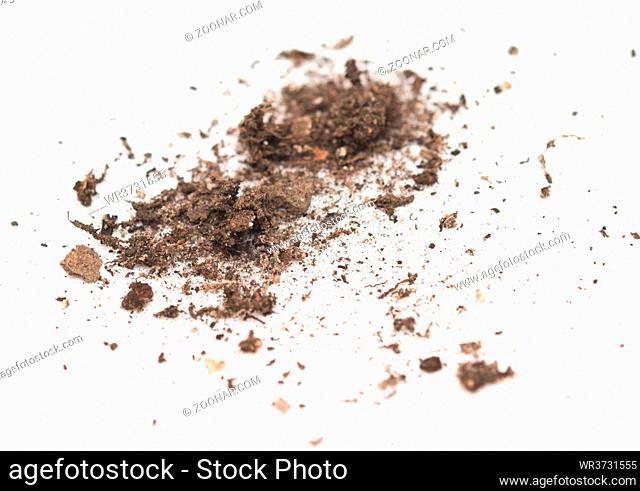 Soil isolated on white background
