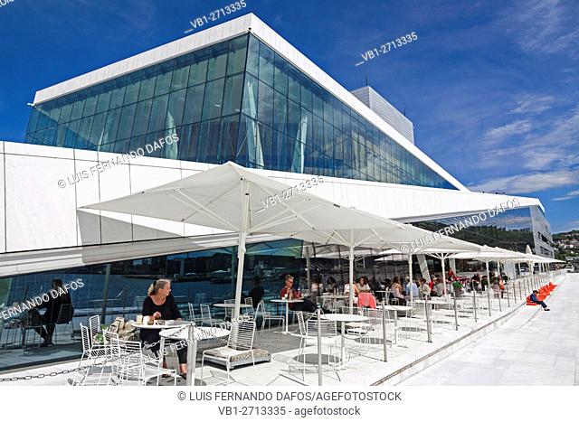 Outdoor cafeteria of the Opera Hall, Oslo, Norway