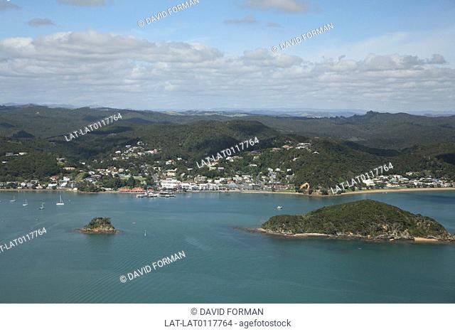 The Bay of Islands is a bay on the coast in Northland. It is a irregular inlet which is about 16 km wide, and serves as a natural harbour