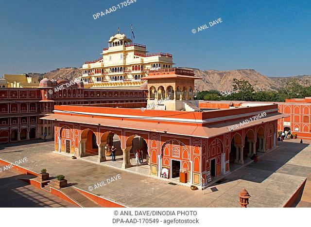 Chandra Mahal in City Palace, Jaipur, Rajasthan, India, Asia