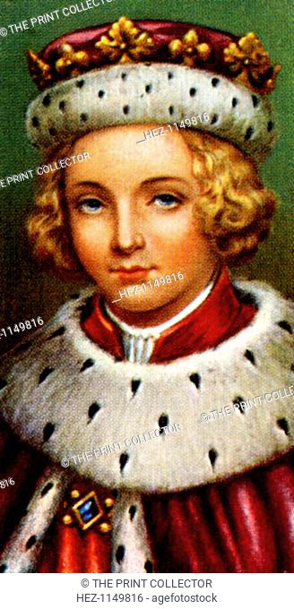 Edward V. Edward (1470-1483) was an English monarch, although never crowned. He was created Prince of Wales in June, 1471