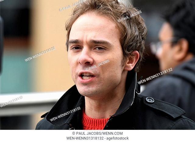 Coronation Street actor Jack P. Shepherd takes a quick break from filming to support the Manchester Duck Race in aid of Brainwave Children's Charity