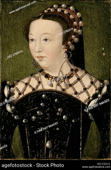 Portrait of Catherine de' Medici (1519-1589), ca. 1575. Creator: Clouet, François, (School)