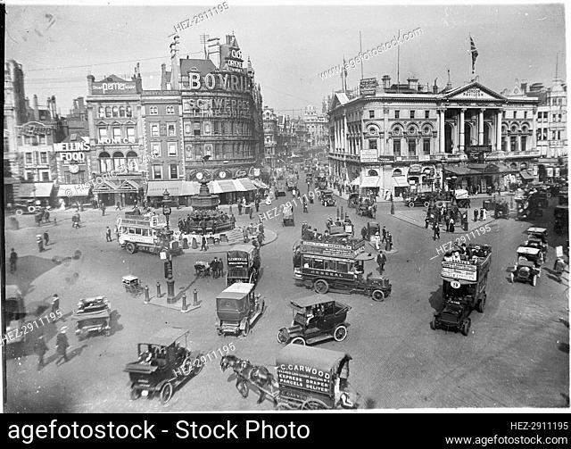 Piccadilly Circus, City of Westminster, London, 1911. Creator: Unknown