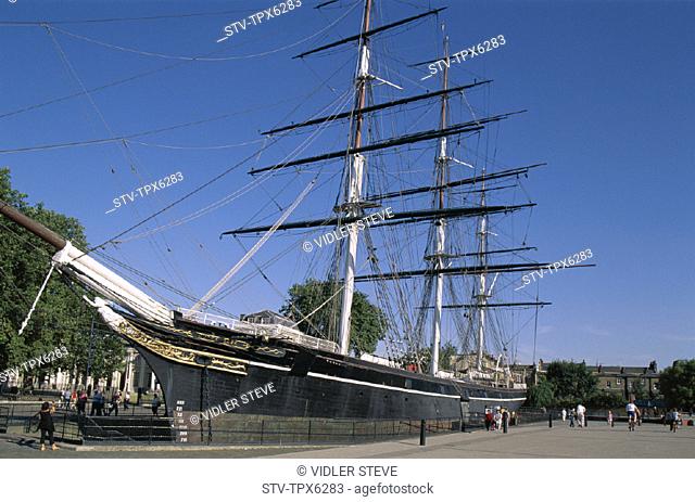 Clipper, Cutty, England, United Kingdom, Great Britain, Greenwich, Heritage, Holiday, Landmark, London, Sark, Ship, Tourism, Tra
