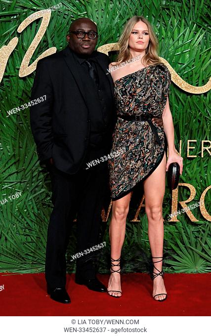 The British Fashion Awards held at the Royal Albert Hall - Arrivals Featuring: Edward Enninful, Anna Ewers Where: London