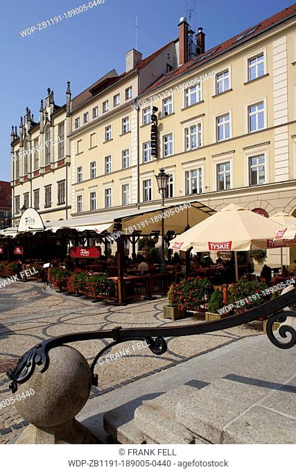 Europe, Poland, Silesia, Wroclaw, Old Town, Market Square, Cafe