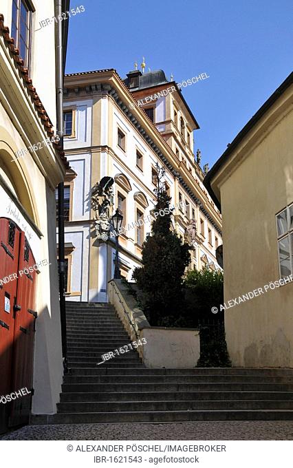Town hall steps, Radnicke schody, Hradcany, Old Town, Prague, Czech Republic, Europe