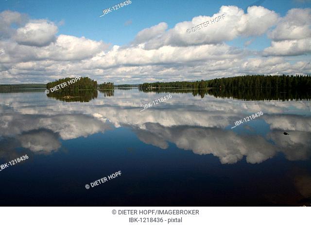Lake landscape, Lapland, Finland, Europe