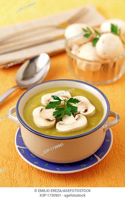 Vegetables and mushrooms soup