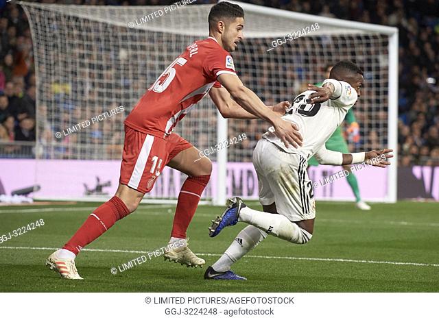 Marcelo (defender; Real Madrid) in action during Copa del Rey, Quarter Final match between Real Madrid and Girona FC at Santiago Bernabeu Stadium on January 24