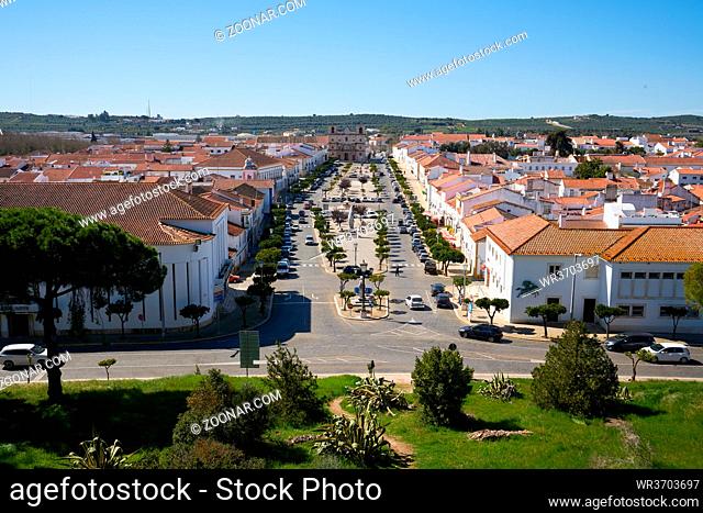 Vila Vicosa castle view of the city in alentejo, Portugal