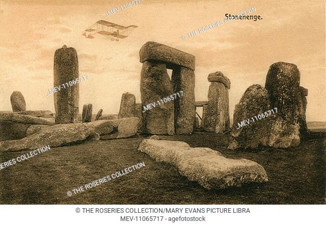 The prehistoric monument of Stonehenge in Wiltshire, England, consisting of a ring of standing stones dating back to some time between 3000BC and 2000BC