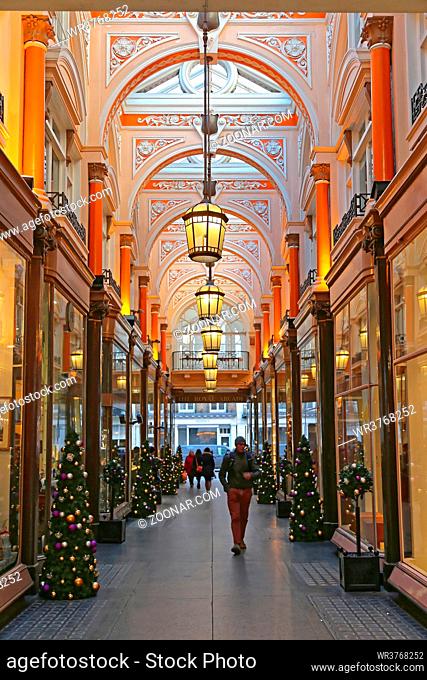 London, United Kingdom - November 21, 2013: Christmas Decoration at The Royal Arcade at Old Bond Street in London., UK