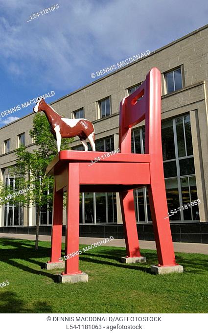 The Yearling Big Red Chair Art Denver Public Library Colorado
