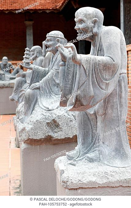 Chua Ho Quoc pagoda. Pantaka is one of the sixteen arhats, the original disciples of the Buddha. Phu Quoc. Vietnam. | usage worldwide