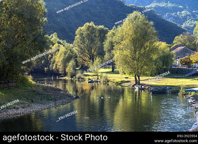 River Crnojevica river landscape near Rijeka Crnojevica, Montenegro, Europe